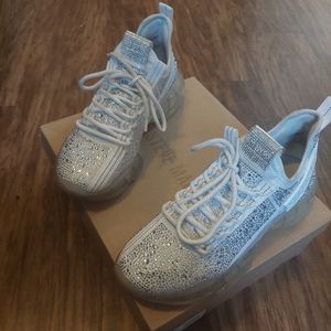 Steve Madden White SM NY90 shoes Reflective Stripes